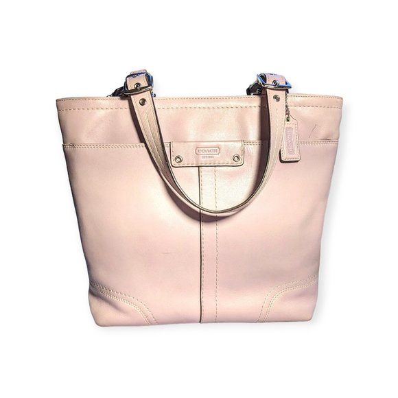 Lavender Purple Leather Shoulder Bag Double Handles Fob Hamilton 2010 🎉 - Picture 1 of 11